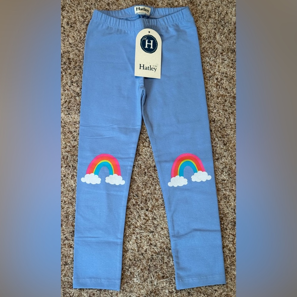 NWT Girls’ Hatley 4T Outfit “Have Fun” Rainbow Tee + Leggings - Picture 4 of 12